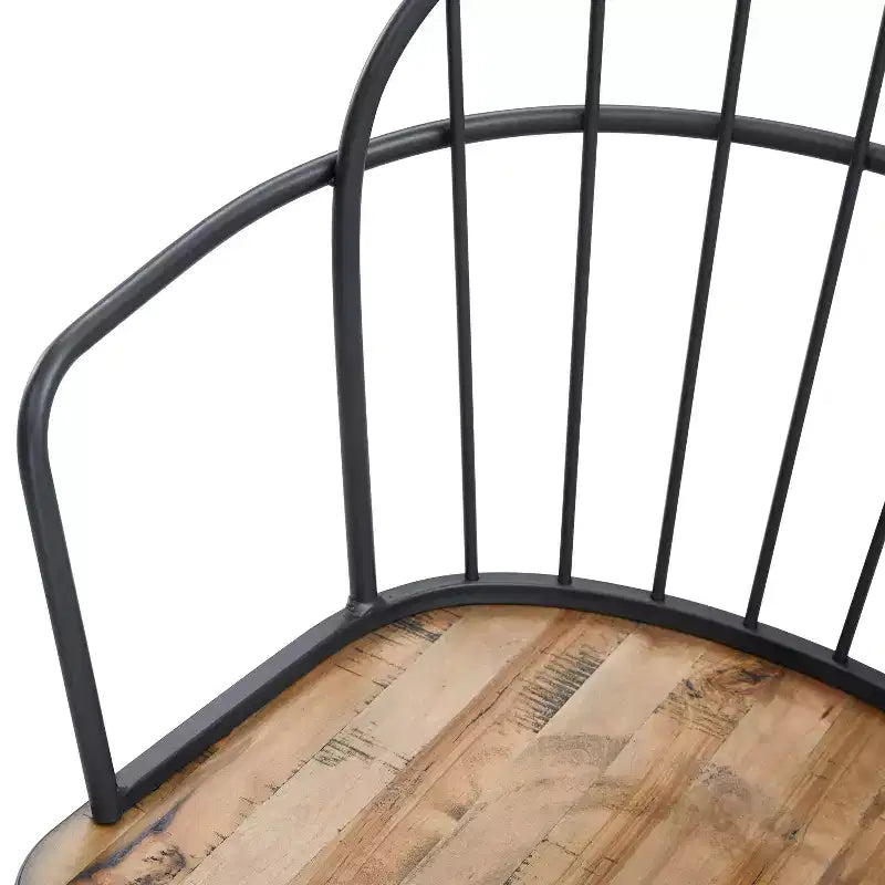 Ensemble de salle à manger 5 pièces avec 4 chaises de salle à manger et table ronde/carrée, Noir+Naturel/Noyer-ModernLuxe
