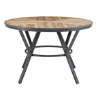 Ensemble de salle à manger 5 pièces avec 4 chaises de salle à manger et table ronde/carrée, Noir+Naturel/Noyer-ModernLuxe