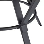 Ensemble de salle à manger 5 pièces avec 4 chaises de salle à manger et table ronde/carrée, Noir+Naturel/Noyer-ModernLuxe