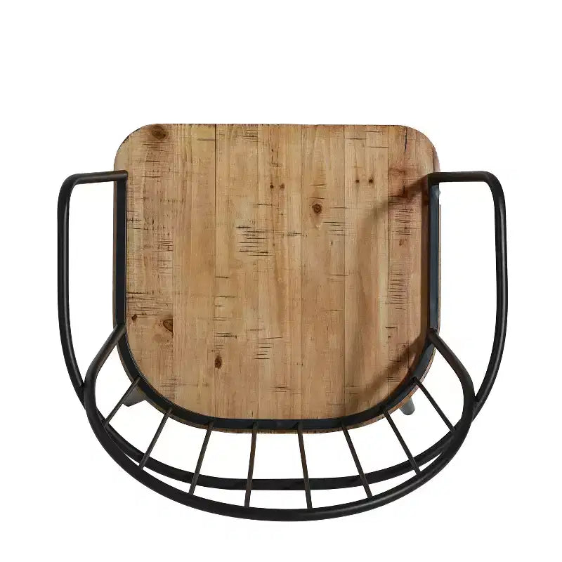 Ensemble de salle à manger 5 pièces avec 4 chaises de salle à manger et table ronde/carrée, Noir+Naturel/Noyer-ModernLuxe