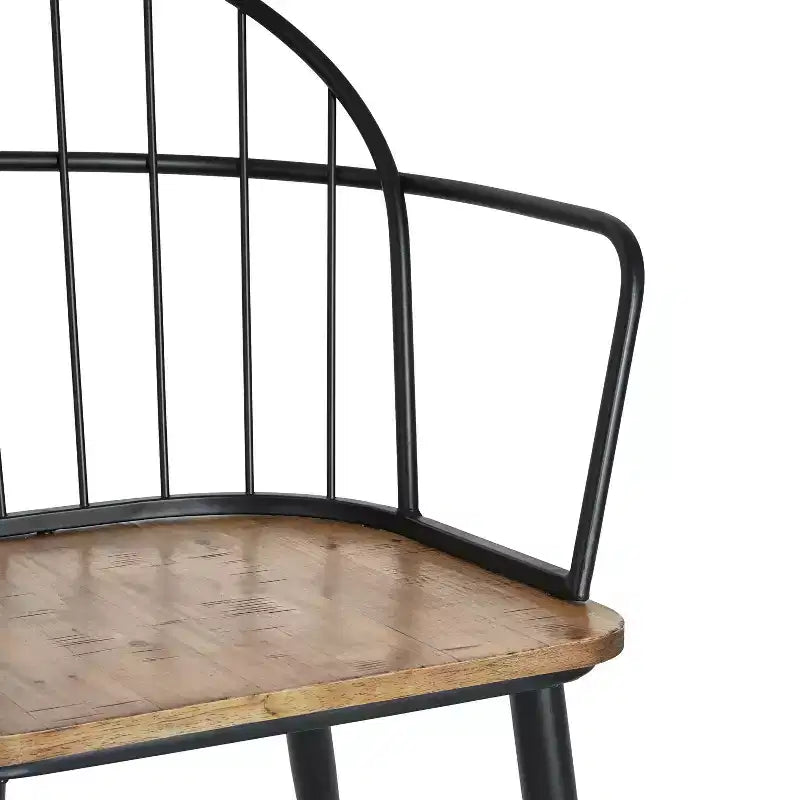 Ensemble de salle à manger 5 pièces avec 4 chaises de salle à manger et table ronde/carrée, Noir+Naturel/Noyer-ModernLuxe
