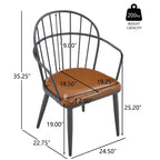 Ensemble de salle à manger 5 pièces avec 4 chaises de salle à manger et table ronde/carrée, Noir+Naturel/Noyer-ModernLuxe