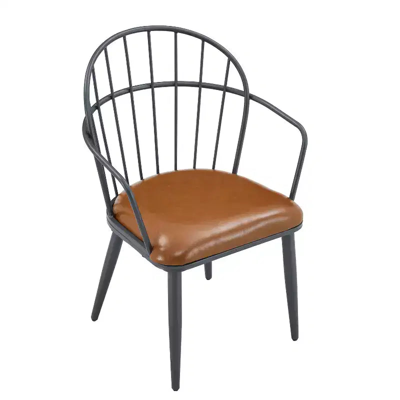 Ensemble de salle à manger 5 pièces avec 4 chaises de salle à manger et table ronde/carrée, Noir+Naturel/Noyer-ModernLuxe