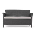 Christopher Knight Home Brynnli Salon de jardin 4 places en osier avec brasero