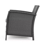Christopher Knight Home Brynnli Salon de jardin 4 places en osier avec brasero