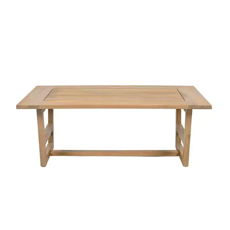 Christopher Knight Home Behram Ensemble de 4 fauteuils d'extérieur en bois d'acacia à lattes, Beige