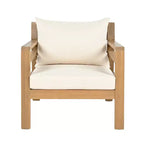 Christopher Knight Home Behram Ensemble de 4 fauteuils d'extérieur en bois d'acacia à lattes, Beige