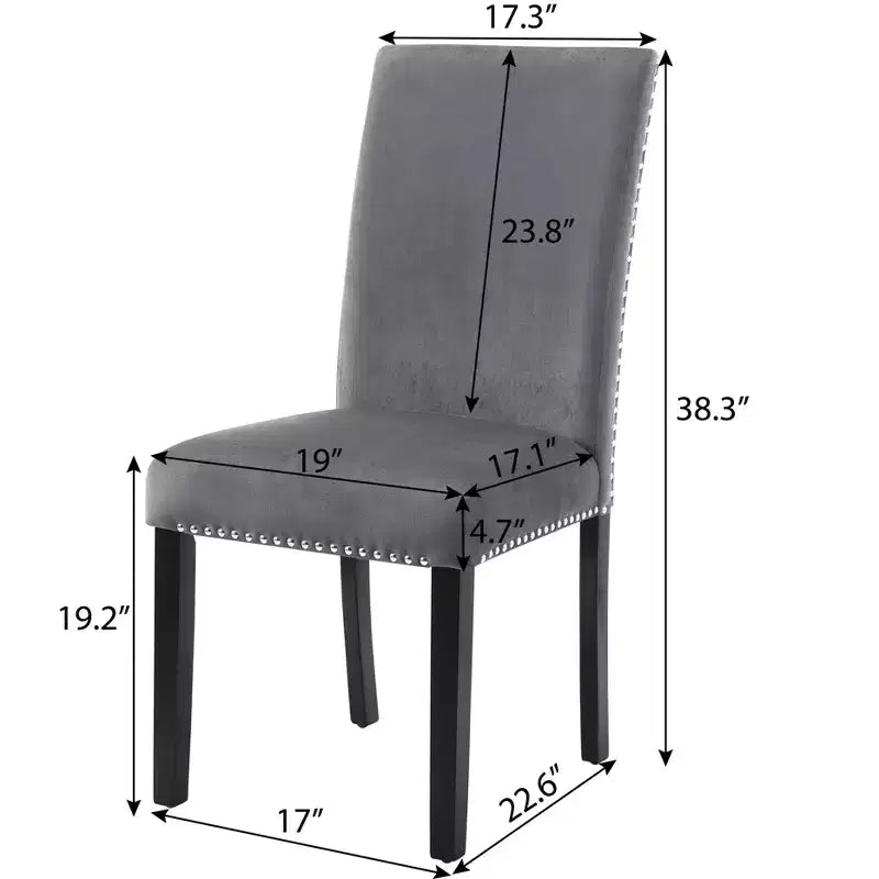 Ensemble de salle à manger Ashzo de Roundhill Furniture, table à manger avec pieds épingles et 6 chaises, 7 pièces