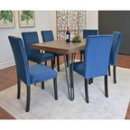 Ensemble de salle à manger Ashzo de Roundhill Furniture, table à manger avec pieds épingles et 6 chaises, 7 pièces