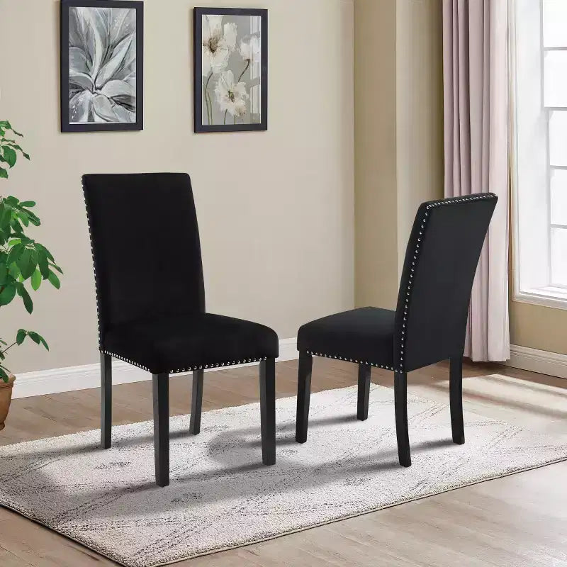 Ensemble de salle à manger Ashzo de Roundhill Furniture, table à manger avec pieds épingles et 6 chaises, 7 pièces