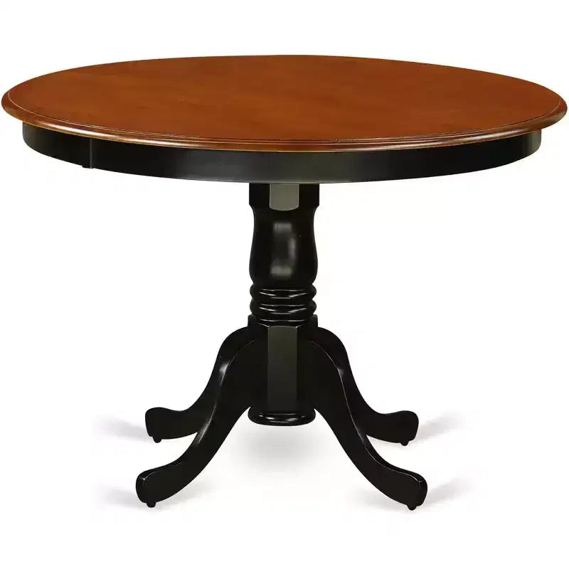 Ensemble de salle à manger rond Hartland noir et cerisier contemporain