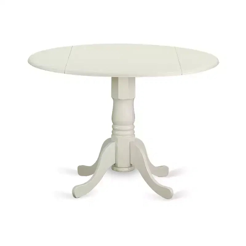 Ensemble de table à manger ronde moderne HomeStock, blanc lin
