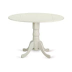 Ensemble de table à manger ronde moderne HomeStock, blanc lin