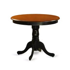 Ensemble de salle à manger rond sur pied HomeStock ANNO5, cerisier noir