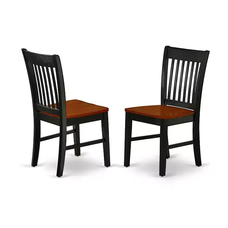 Ensemble de salle à manger rond sur pied HomeStock ANNO5, cerisier noir