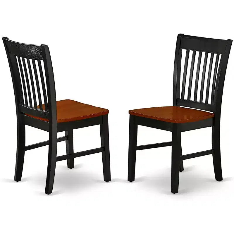 Ensemble de salle à manger rond sur pied HomeStock ANNO5, cerisier noir