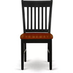 Ensemble de salle à manger rond sur pied HomeStock ANNO5, cerisier noir