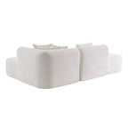 Canapé d'angle incurvé rembourré de style moderne 107,5 W, canapé d'angle élégant 2 pièces - HABITRIO