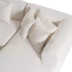 Canapé d'angle incurvé rembourré de style moderne 107,5 W, canapé d'angle élégant 2 pièces - HABITRIO