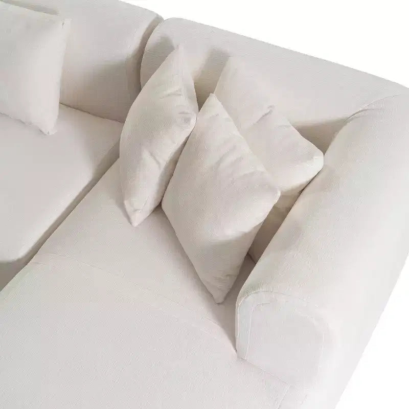 Canapé d'angle incurvé rembourré de style moderne 107,5 W, canapé d'angle élégant 2 pièces - HABITRIO