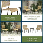 Ensemble de conversation en osier 3 pièces Briar de Novogratz, beige