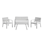 COSCO 4-Piece Folding Conversation Set, Light Gray