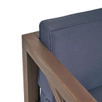 Christopher Knight Home Brava Ensemble de conversation 4 places en bois d'acacia pour extérieur avec coussins