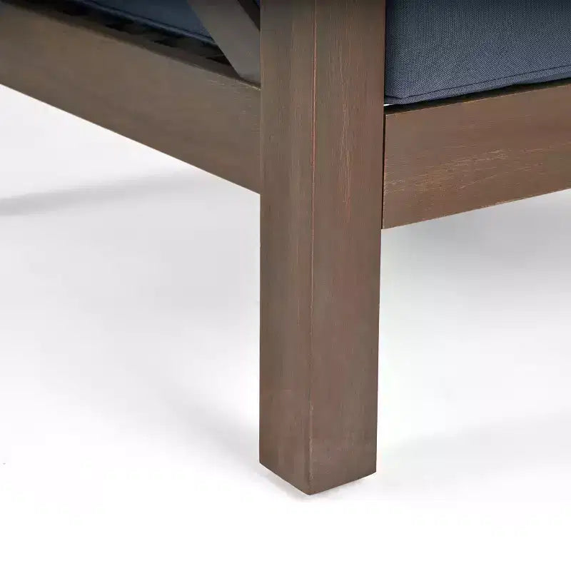 Christopher Knight Home Brava Ensemble de conversation 4 places en bois d'acacia pour extérieur avec coussins