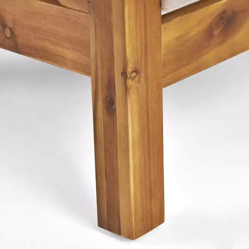 Christopher Knight Home Brava Ensemble de conversation 4 places en bois d'acacia pour extérieur avec coussins