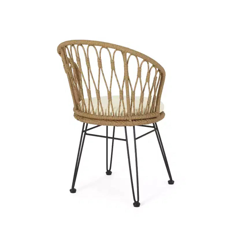 Christopher Knight Home Tavon Ensemble de conversation 3 pièces en osier d'extérieur avec coussins, marron clair/beige