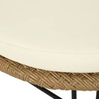 Christopher Knight Home Tavon Ensemble de conversation 3 pièces en osier d'extérieur avec coussins, marron clair/beige