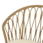 Christopher Knight Home Tavon Ensemble de conversation 3 pièces en osier d'extérieur avec coussins, marron clair/beige