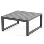 Christopher Knight Home Navan Salon de jardin modulable 5 places en aluminium avec coussins, Gris foncé/Noir
