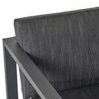 Christopher Knight Home Navan Salon de jardin modulable 5 places en aluminium avec coussins, Gris foncé/Noir