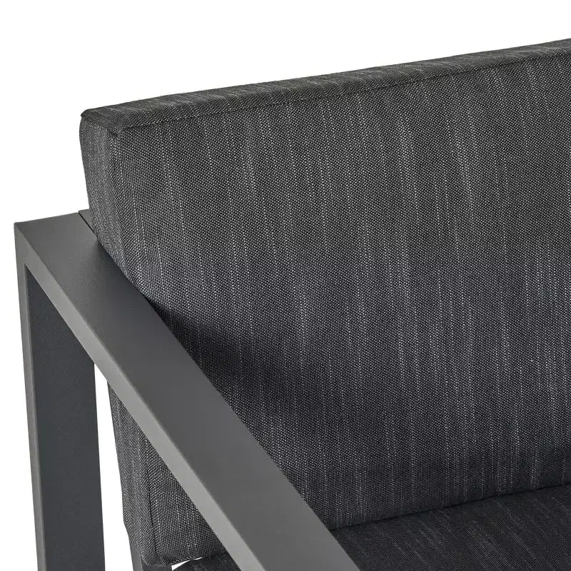 Christopher Knight Home Navan Salon de jardin modulable 5 places en aluminium avec coussins, Gris foncé/Noir