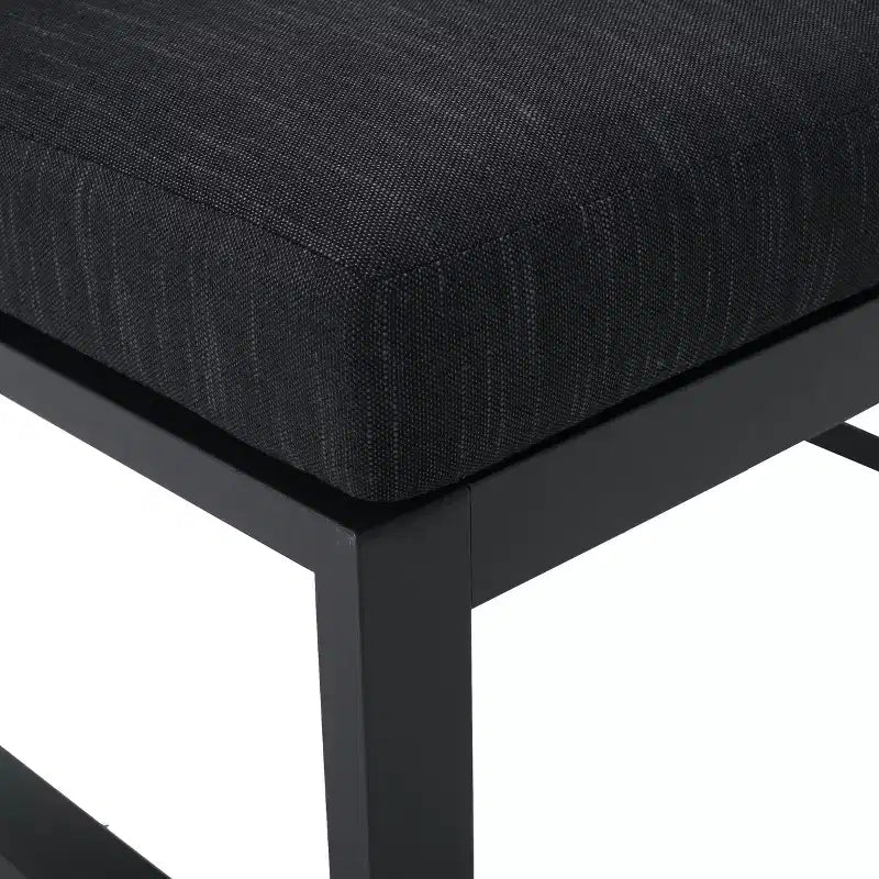 Christopher Knight Home Navan Salon de jardin modulable 5 places en aluminium avec coussins, Gris foncé/Noir