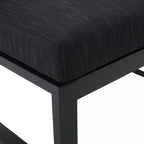 Christopher Knight Home Navan Salon de jardin modulable 5 places en aluminium avec coussins, Gris foncé/Noir