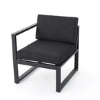Christopher Knight Home Navan Salon de jardin modulable 5 places en aluminium avec coussins, Gris foncé/Noir