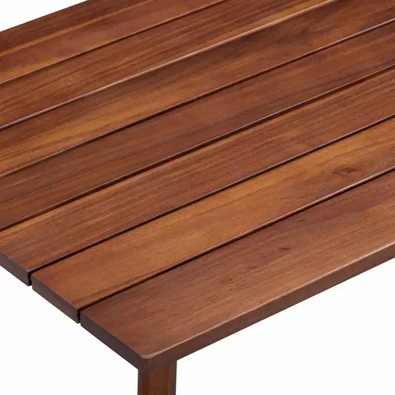 Ensemble de conversation d'extérieur 4 pièces en bois d'acacia marron - Teamson Home : sièges avec coussins et table basse assortie