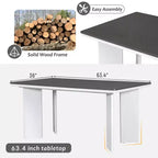 Ensemble table de salle à manger 7 pièces Whisen avec 6 chaises rembourrées