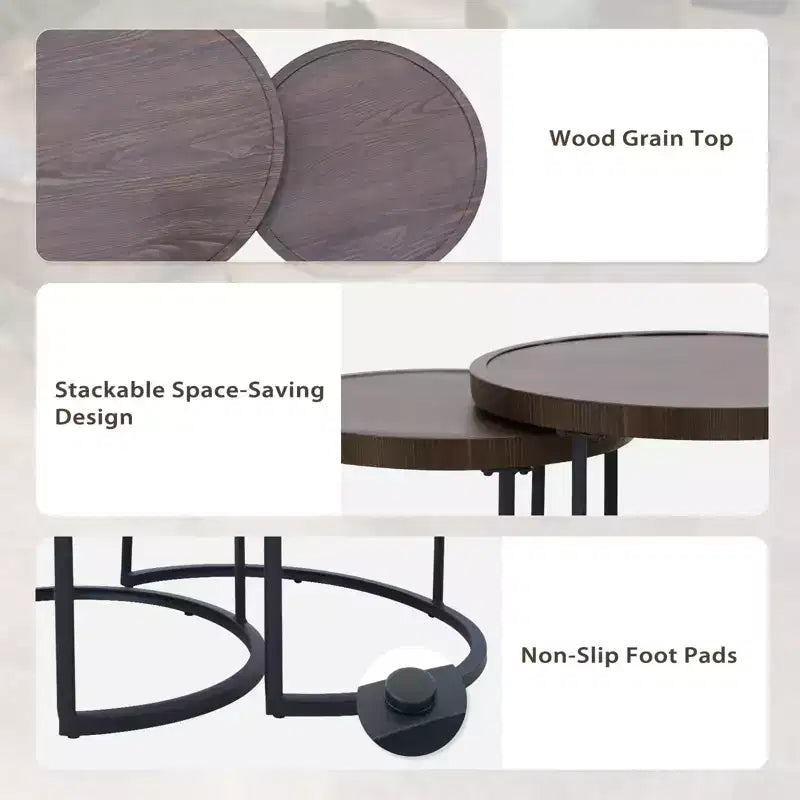 EAGLE PEAK Collection de 6 meubles d'extérieur modernes Sunset Dune, en osier avec grain de bois pour patio