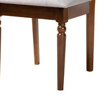 Ensemble de salle à manger 5 pièces Baxton Studio Renaud moderne en bois gris et noyer marron