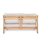 Christopher Knight Home Shane Ensemble Causeuse Rembourrée et Table Basse d'Extérieur Rustique en Bois d'Acacia