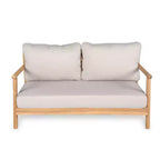 Christopher Knight Home Shane Ensemble Causeuse Rembourrée et Table Basse d'Extérieur Rustique en Bois d'Acacia