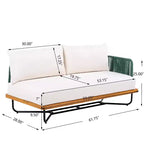Christopher Knight Home Raphael Ensemble de canapés modulables d'extérieur 4 pièces en corde et acacia (table non incluse)