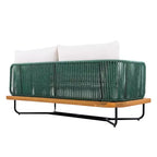 Christopher Knight Home Raphael Ensemble de canapés modulables d'extérieur 4 pièces en corde et acacia (table non incluse)