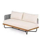 Christopher Knight Home Raphael Ensemble de canapés modulables d'extérieur 4 pièces en corde et acacia (table non incluse)