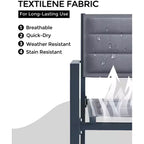Lot de 4 chaises de patio empilables - Chaises de salle à manger empilables d'extérieur en aluminium avec tissu textilène respirant pour l'extérieur, le patio, la terrasse, le jardin