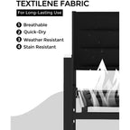 Lot de 4 chaises de patio empilables - Chaises de salle à manger empilables d'extérieur en aluminium avec tissu textilène respirant pour l'extérieur, le patio, la terrasse, le jardin