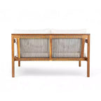 Christopher Knight Home Negley – Salon de jardin 2 pièces en bois d'acacia et corde avec coussins résistants à l'eau